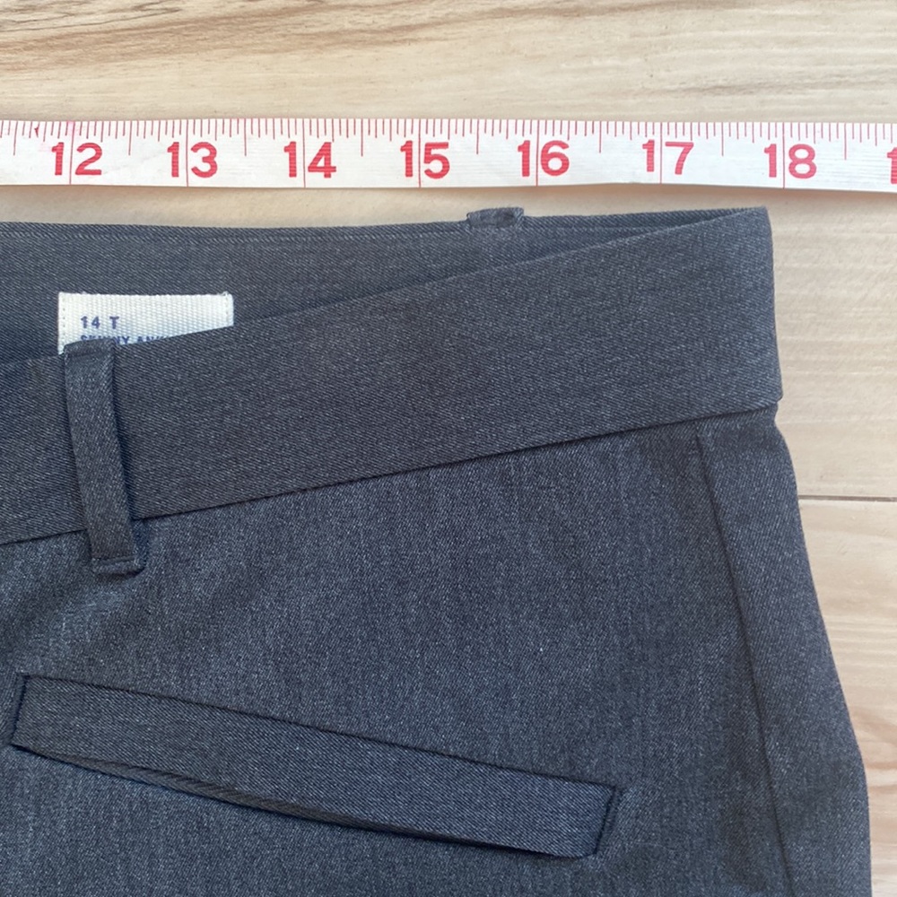 Gap Womens 14 T Skinny Ankle Slacks. Grey. Front zipper pockets and faux back - Picture 11 of 12